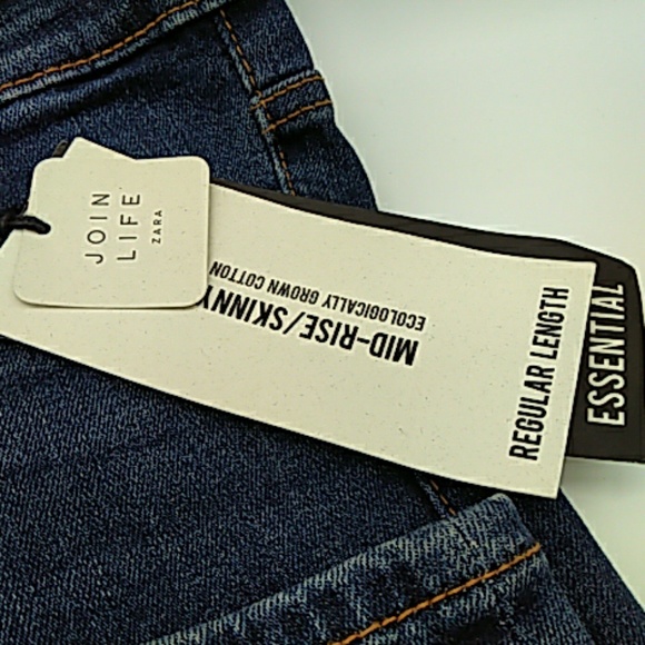 Zara Essentials womens jeans defect NEW! Size 2 - Picture 3 of 8